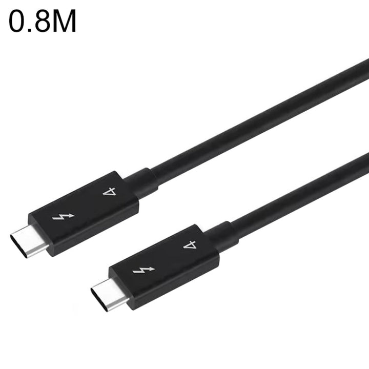 Lisslune | USB-C / Type-C Plug to USB-C / Type-C Plug Multi-Function Transfer Cable for Thunderbolt 4, Cable Length: 0.8 m (Black)