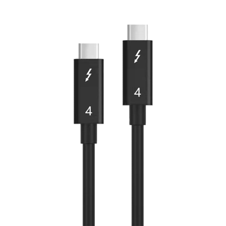 Lisslune | USB-C / Type-C Plug to USB-C / Type-C Plug Multi-Function Transfer Cable for Thunderbolt 4, Cable Length: 0.8 m (Black)