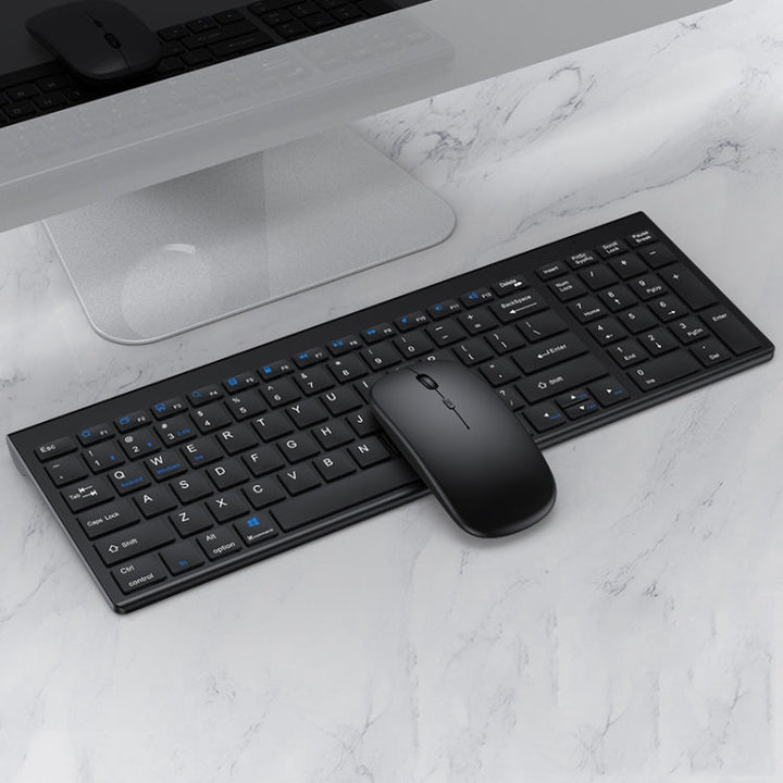 Lisslune | 109 Three-Mode Wireless Bluetooth Keyboard Mouse Set (Black)