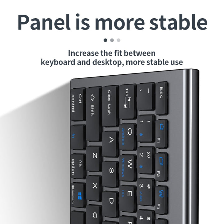 Lisslune | 109 Three-Mode Wireless Bluetooth Keyboard Mouse Set (Silver)