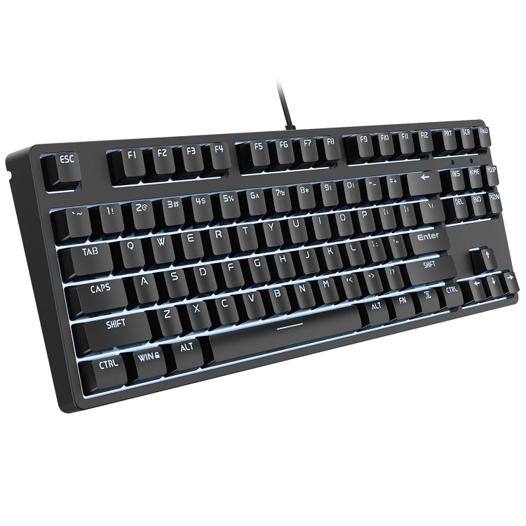 Lisslune | HXSJ L600 87 Keys USB-C / Type-C Wired Red Switch Mechanical Keyboard with Cool Backlight (Black)