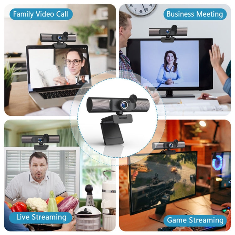 Lisslune | HY33 1080P HD USB Computer Webcam, Type: without speaker (Black)