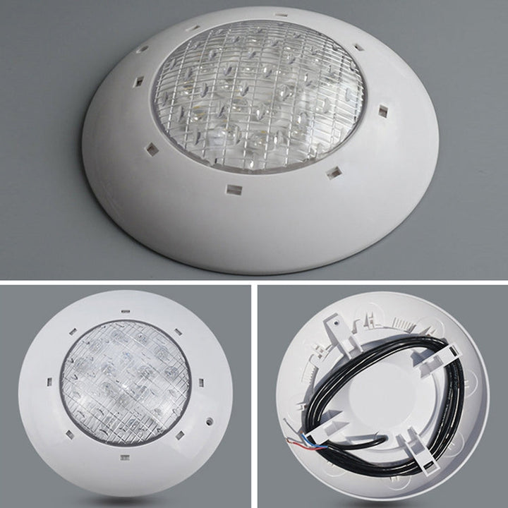 Lisslune | 18x3W ABS plastic pool wall lamp underwater light (White)