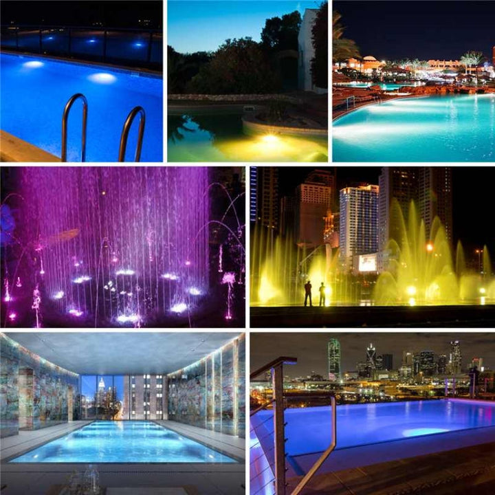 Lisslune | 18x3W ABS plastic pool wall lamp underwater light (White)