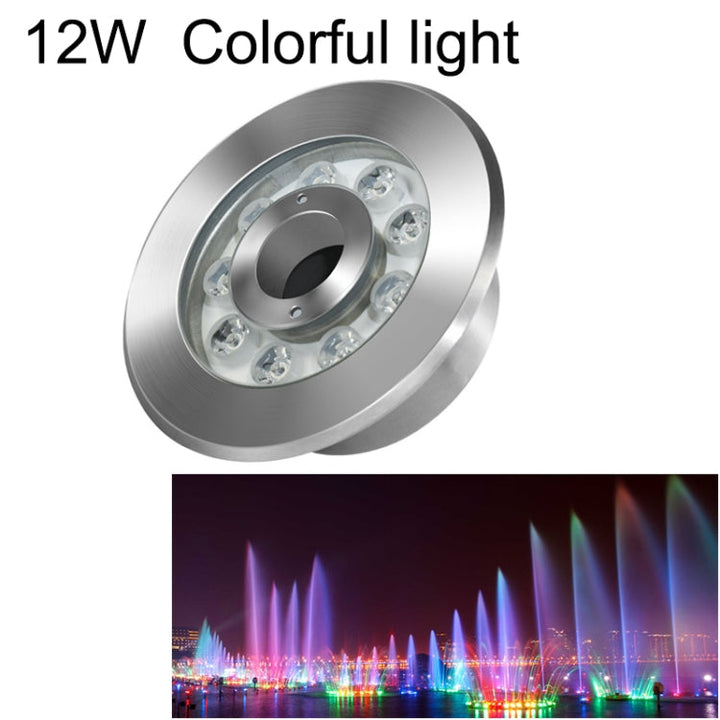 Lisslune | 12W Landscape Color Changing Ring LED Stainless Steel Underwater Spotlight (Colorful)