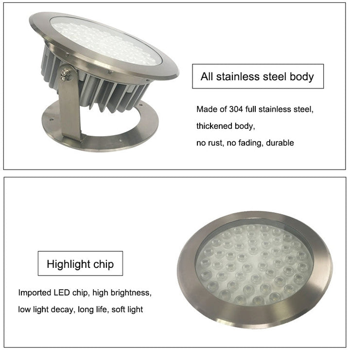 Lisslune | 9W Quadrat Park Landscape LED Underwater Light Pool Light (Warm White Light)