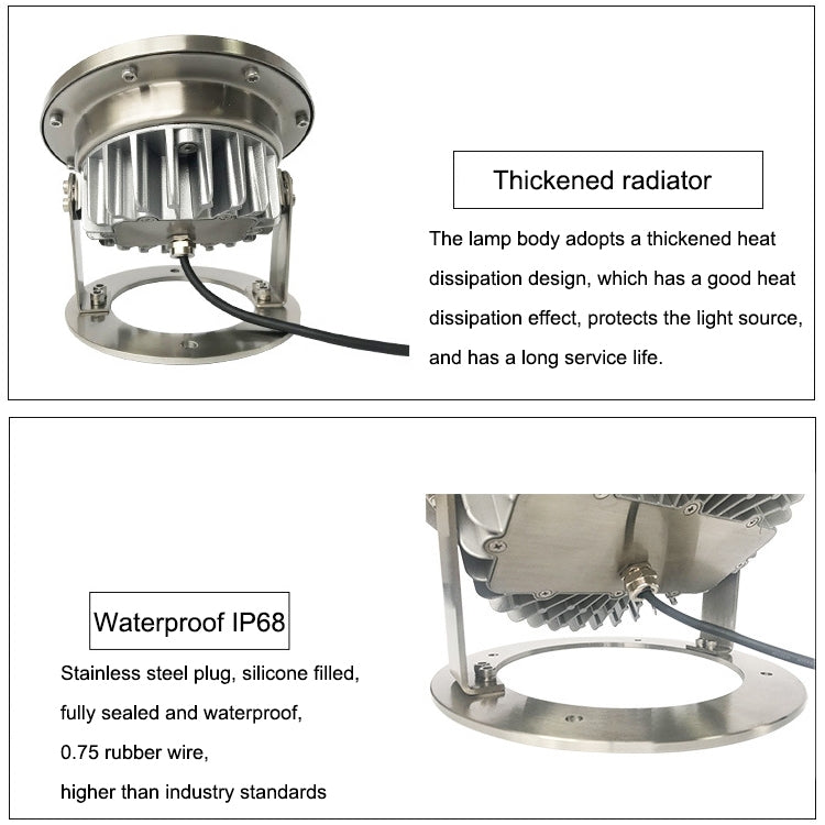 Lisslune | 9W Quadrat Park Landscape LED Underwater Light Pool Light (Warm White Light)