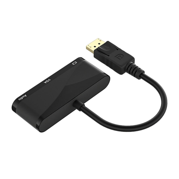 Lisslune | D45 3 in 1 DP to HDMI + VGA + 3.5 Audio Converter Cable (Black)