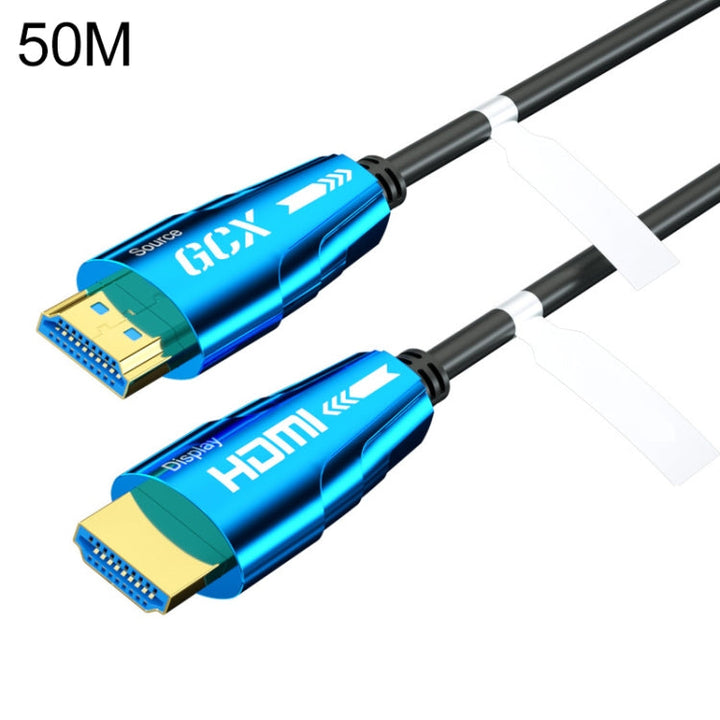 Lisslune | HDMI 2.0 Male to HDMI 2.0 Male 4K HD Active Optical Cable, Cable Length: 50m