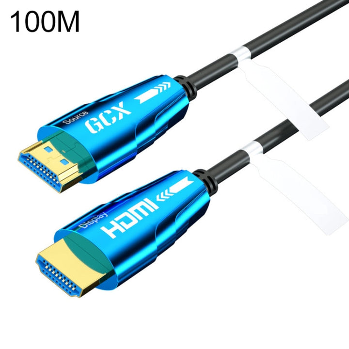 Lisslune | HDMI 2.0 Male to HDMI 2.0 Male 4K HD Active Optical Cable, Cable Length: 100m