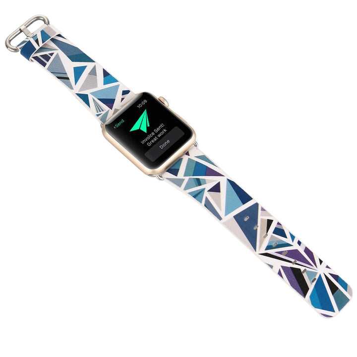 Lisslune | For Apple Watch Series 9&8&7 41mm / SE 3&SE 2&6&SE&5&4 40mm / 3&2&1 38mm Fashion Strap Watch Band (Blue)