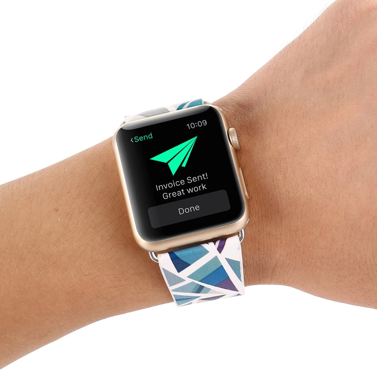 Lisslune | For Apple Watch Series 9&8&7 41mm / SE 3&SE 2&6&SE&5&4 40mm / 3&2&1 38mm Fashion Strap Watch Band (Blue)