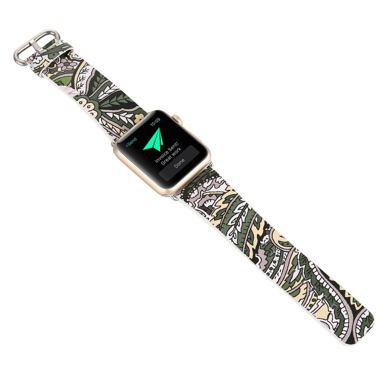 Lisslune | For Apple Watch Series 9&8&7 41mm / SE 3&SE 2&6&SE&5&4 40mm / 3&2&1 38mm Fashion Band Watch Strap (Flowers)