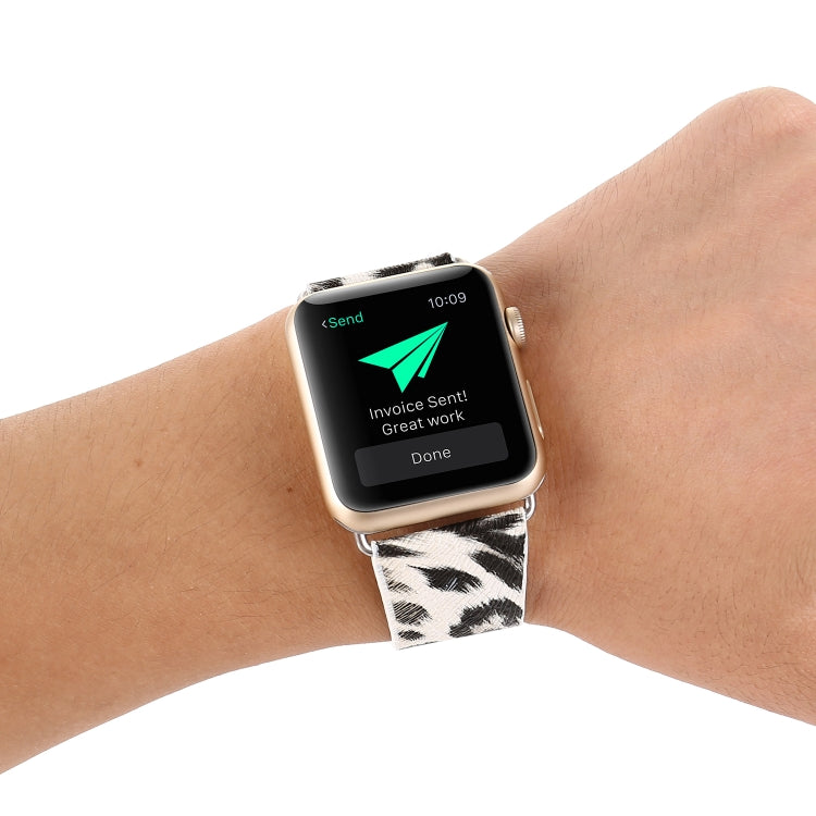 Lisslune | For Apple Watch Ultra 49mm & Watch Ultra 2 49mm / Series 9 & 8 & 7 45mm / SE 3 & SE 2 & 6 & SE & 5 & 4 44mm / 3 & 2 & 1 42mm Fashion Bracelet Watch Band (Leopard Print)