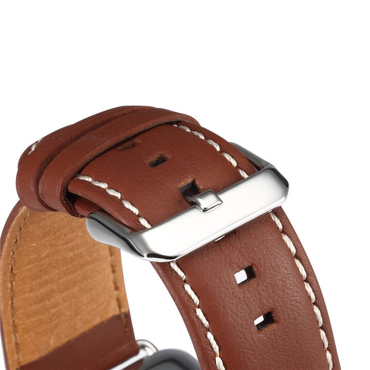 Lisslune | For Apple Watch Series 9&8&7 41mm / SE 3&SE 2&6&SE&5&4 40mm / 3&2&1 38mm Environmental Protection Leather Watch Band Watch Band (Light Brown)