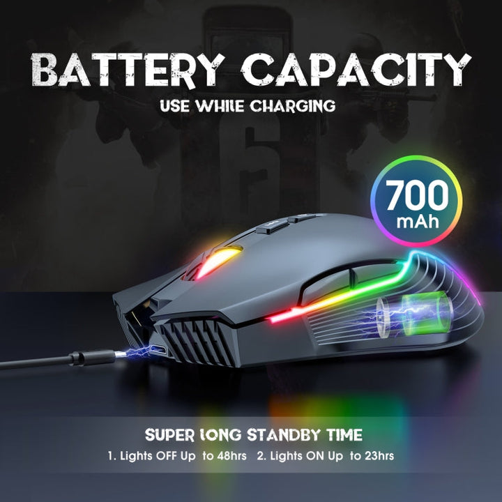 Lisslune | ONIKUMA CW905 2.4G RGB Lighting Wireless Mouse (Black)