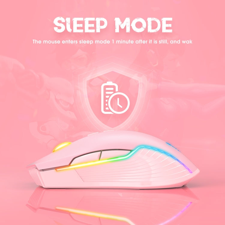 Lisslune | ONIKUMA CW905 2.4G RGB Lighting Wireless Mouse (Pink)