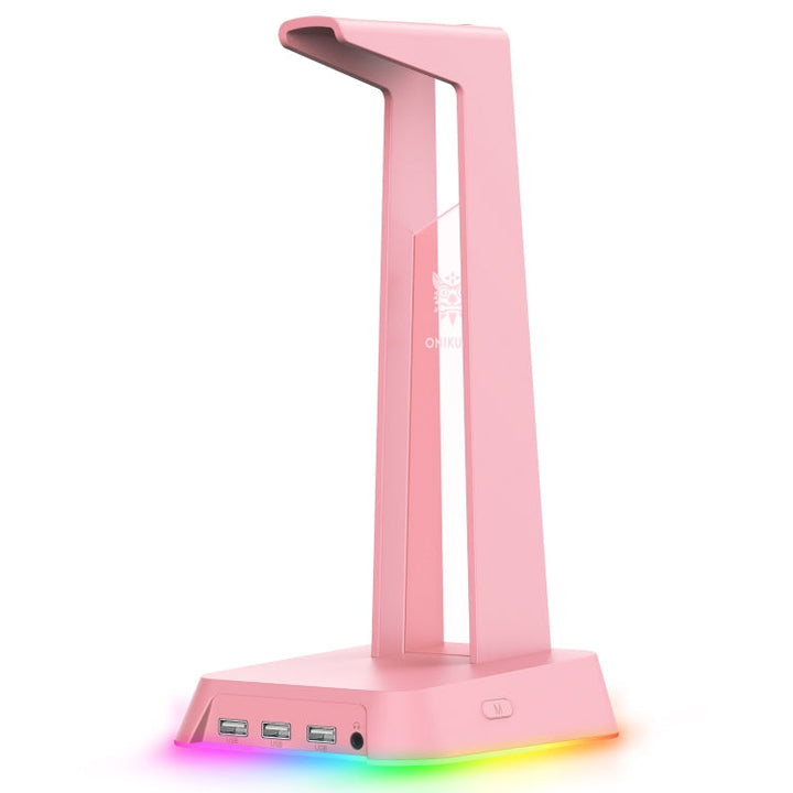 Lisslune | ONIKUMA ST-2 RGB Lighting Headset Stand (Pink)