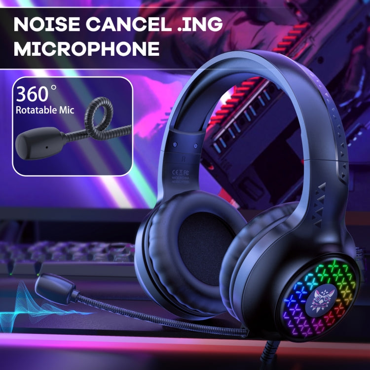 Lisslune | ONIKUMA X7 Pro USB + 3.5mm RGB Lighting Gaming Wired Headset (Black)