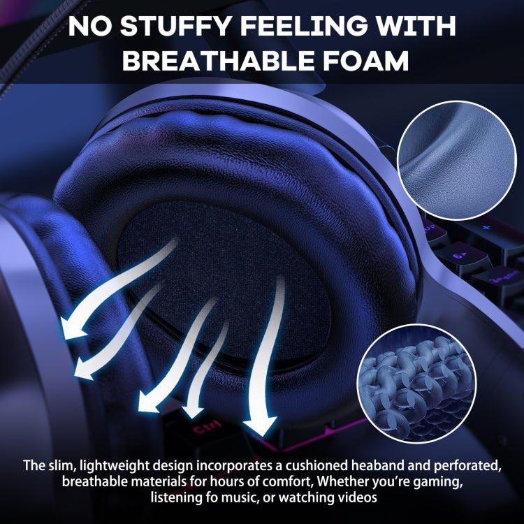 Lisslune | ONIKUMA X7 Pro USB + 3.5mm RGB Lighting Gaming Wired Headset (Black)
