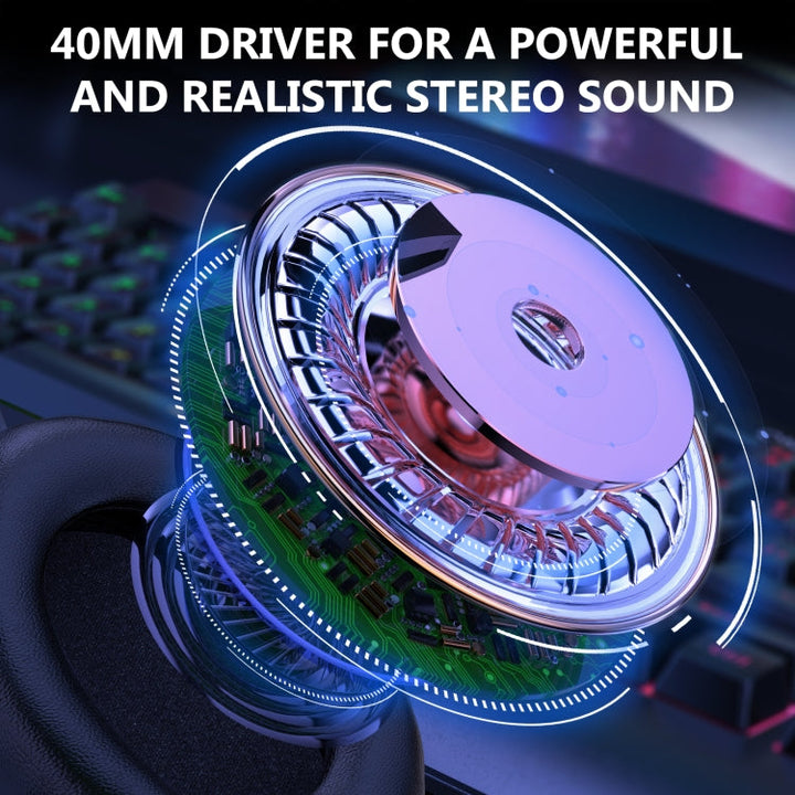 Lisslune | ONIKUMA X7 Pro USB + 3.5mm RGB Lighting Gaming Wired Headset (Black)