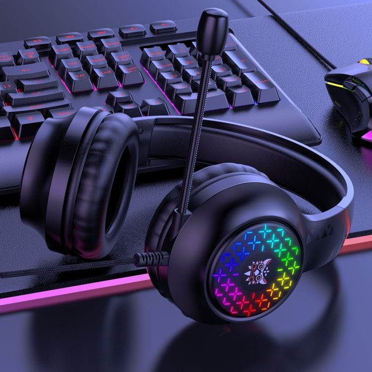 Lisslune | ONIKUMA X7 Pro USB + 3.5mm RGB Lighting Gaming Wired Headset (Black)