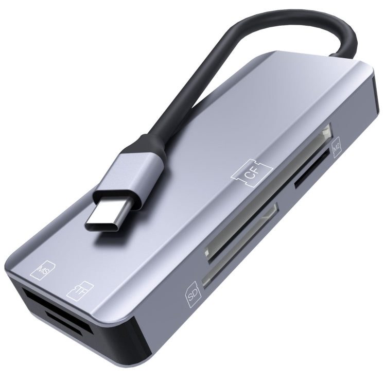 Lisslune | NK-3044 5 in 1 USB-C / Type-C to MS / M2 / CF / TF / SD Card Slots Adapter (Space Grey)