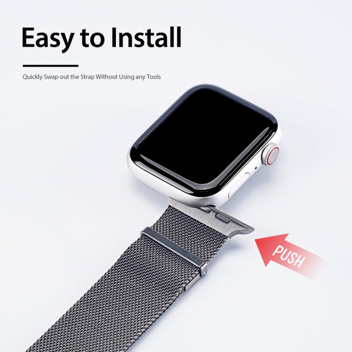 Lisslune | DUX DUCIS Milanese Watch Band for Apple Watch Series 9&8&7 41mm / SE 3&SE 2&6&SE&5&4 40mm / 3&2&1 38mm (Gun Grey)