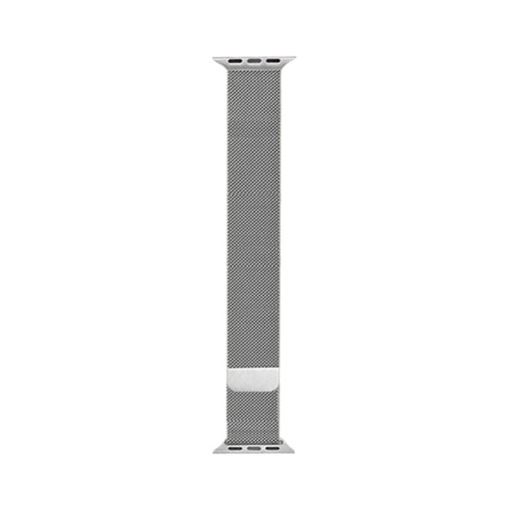 Lisslune | For Apple Watch Series 9&8&7 41mm / SE 3&SE 2&6&SE&5&4 40mm / 3&2&1 38mm Mutual Milanese Stainless Steel Band (Silver)