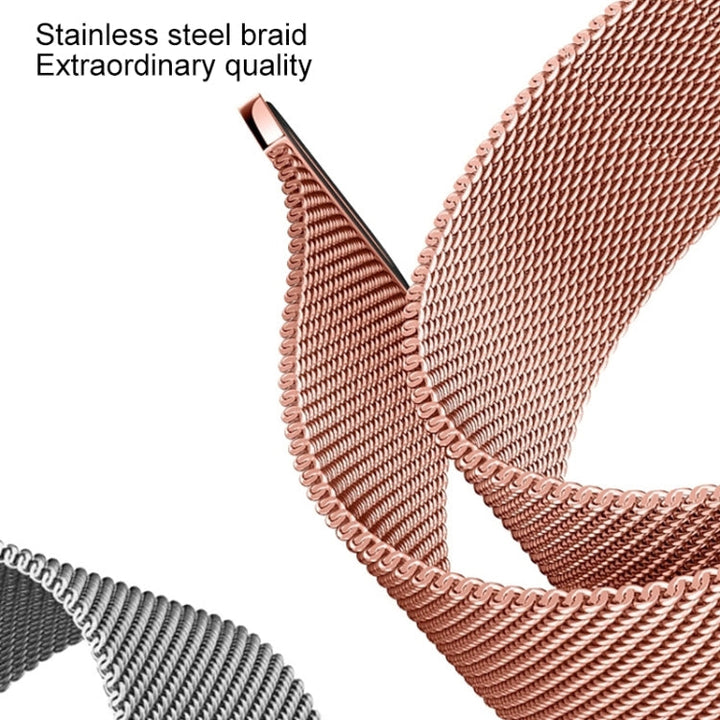 Lisslune | For Apple Watch Series 9&8&7 41mm / SE 3&SE 2&6&SE&5&4 40mm / 3&2&1 38mm Mutual Milanese Stainless Steel Band (Silver)