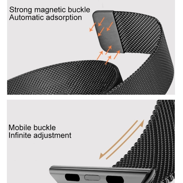 Lisslune | For Apple Watch Series 9&8&7 41mm / SE 3&SE 2&6&SE&5&4 40mm / 3&2&1 38mm Mutual Milanese Stainless Steel Bracelet���Blue���