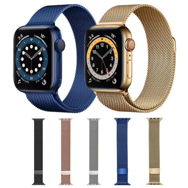 Lisslune | For Apple Watch Series 9&8&7 41mm / SE 3&SE 2&6&SE&5&4 40mm / 3&2&1 38mm Mutual Milanese Stainless Steel Band (Silver)