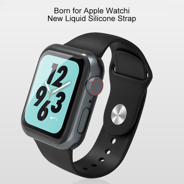 Lisslune | For Apple Watch Ultra 49mm&Watch Ultra 2 49mm / Series 9&8&7 45mm / SE 3&SE 2&6&SE&5&4 44mm / 3&2&1 42mm Mutural Liquid Silicone Watch Band(White)