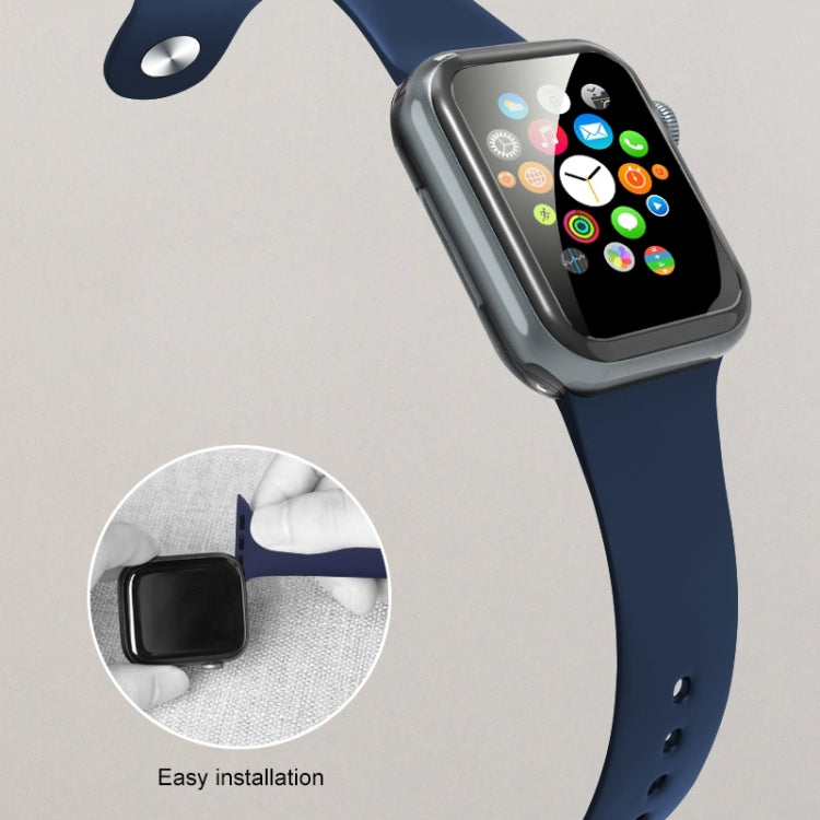 Lisslune | For Apple Watch Ultra 49mm&Watch Ultra 2 49mm / Series 9&8&7 45mm / SE 3&SE 2&6&SE&5&4 44mm / 3&2&1 42mm Mutural Liquid Silicone Watch Band(White)