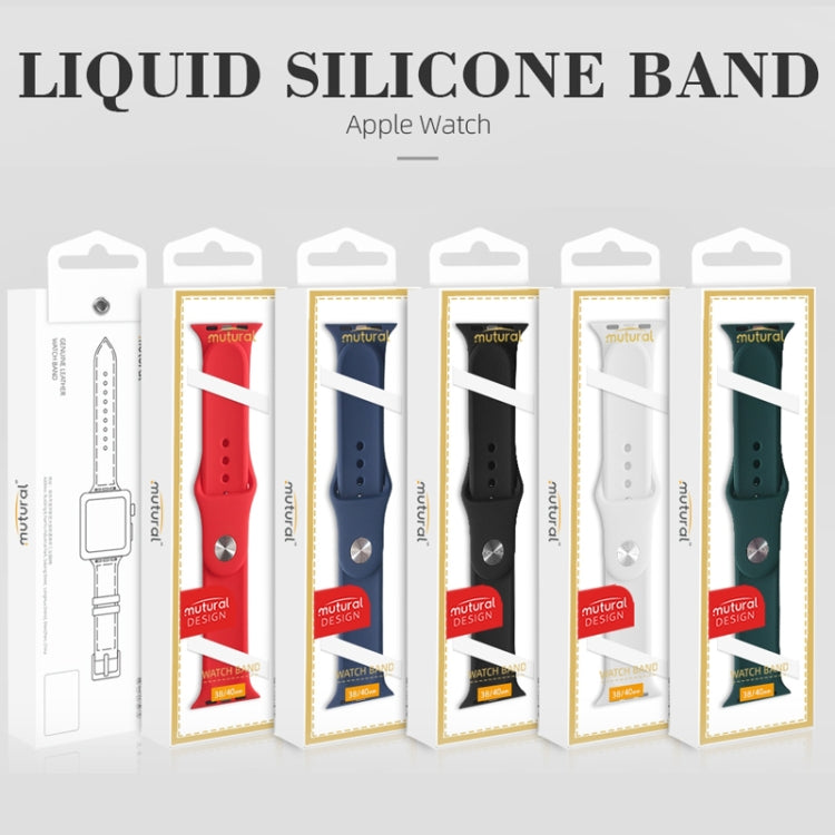 Lisslune | For Apple Watch Ultra 49mm&Watch Ultra 2 49mm / Series 9&8&7 45mm / SE 3&SE 2&6&SE&5&4 44mm / 3&2&1 42mm Mutural Liquid Silicone Watch Band(White)