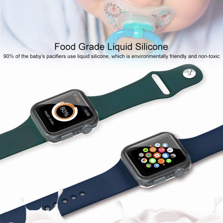 Lisslune | For Apple Watch Ultra 49mm&Watch Ultra 2 49mm / Series 9&8&7 45mm / SE 3&SE 2&6&SE&5&4 44mm / 3&2&1 42mm Mutural Liquid Silicone Watch Band(White)