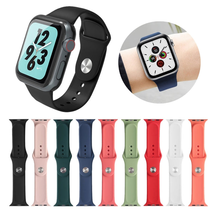 Lisslune | For Apple Watch Ultra 49mm&Watch Ultra 2 49mm / Series 9&8&7 45mm / SE 3&SE 2&6&SE&5&4 44mm / 3&2&1 42mm Mutural Liquid Silicone Watch Band(White)