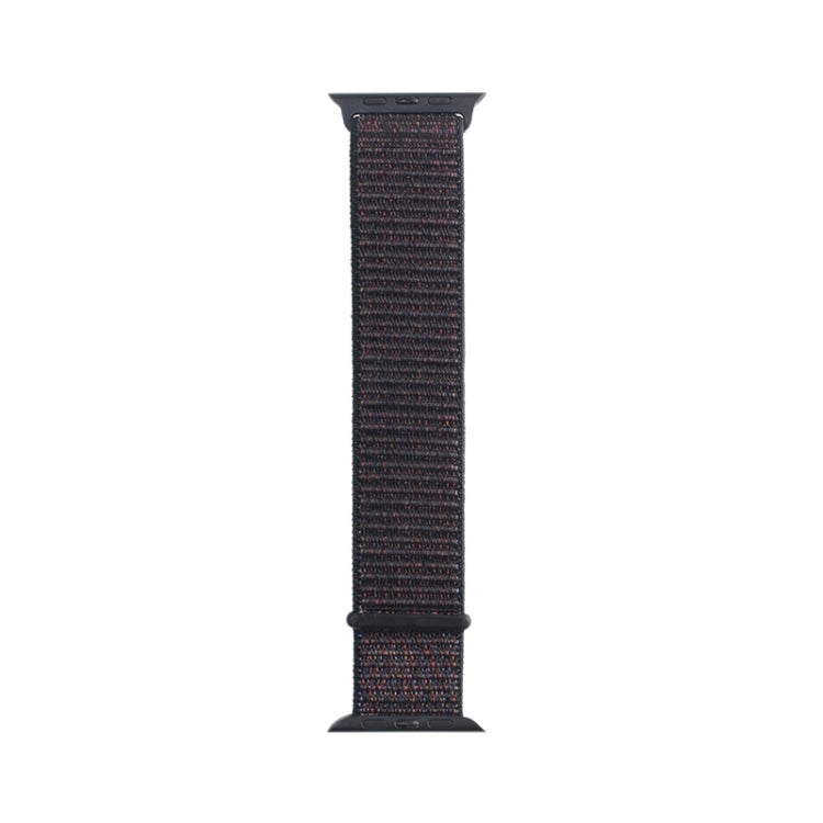 Lisslune | For Apple Watch Apple Watch Ultra 49mm & Watch Ultra 2 49mm / Series 9 & 8 & 7 45mm / SE 3 & SE 2 & 6 & SE & 5 & 4 44mm / 3 & 2 & 1 42mm Mutural Nylon Watch Band (Black Red)