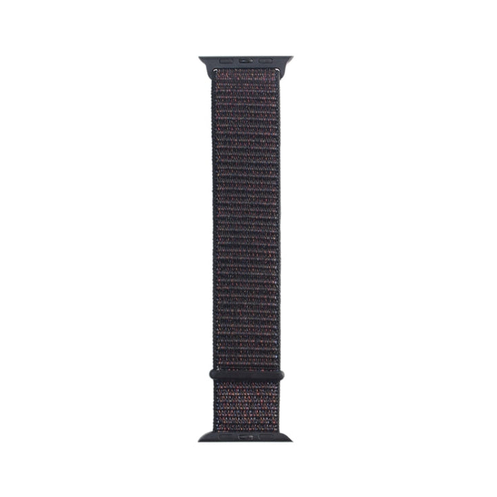 Lisslune | For Apple Watch Apple Watch Ultra 49mm & Watch Ultra 2 49mm / Series 9 & 8 & 7 45mm / SE 3 & SE 2 & 6 & SE & 5 & 4 44mm / 3 & 2 & 1 42mm Mutural Nylon Watch Band (Black Red)