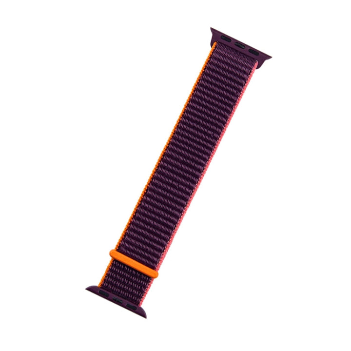 Lisslune | For Apple Watch Apple Watch Ultra 49mm&Watch Ultra 2 49mm / Series 9&8&7 45mm / SE 3&SE 2&6&SE&5&4 44mm / 3&2&1 42mm Mutural Nylon Watch Band (Plum Color)