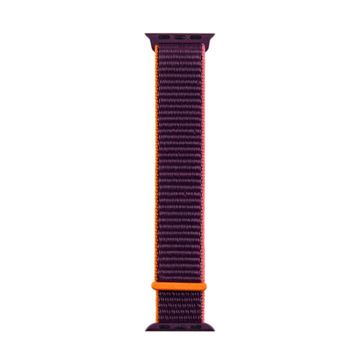 Lisslune | For Apple Watch Apple Watch Ultra 49mm&Watch Ultra 2 49mm / Series 9&8&7 45mm / SE 3&SE 2&6&SE&5&4 44mm / 3&2&1 42mm Mutural Nylon Watch Band (Plum Color)