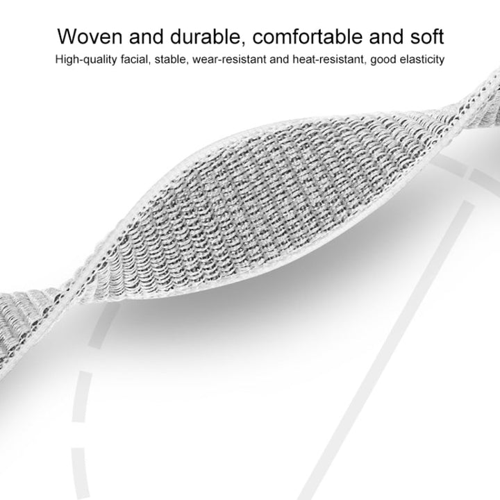Lisslune | For Apple Watch Apple Watch Ultra 49mm & Watch Ultra 2 49mm / Series 9 & 8 & 7 45mm / SE 3 & SE 2 & 6 & SE & 5 & 4 44mm / 3 & 2 & 1 42mm Mutural Nylon Watch Band (White)