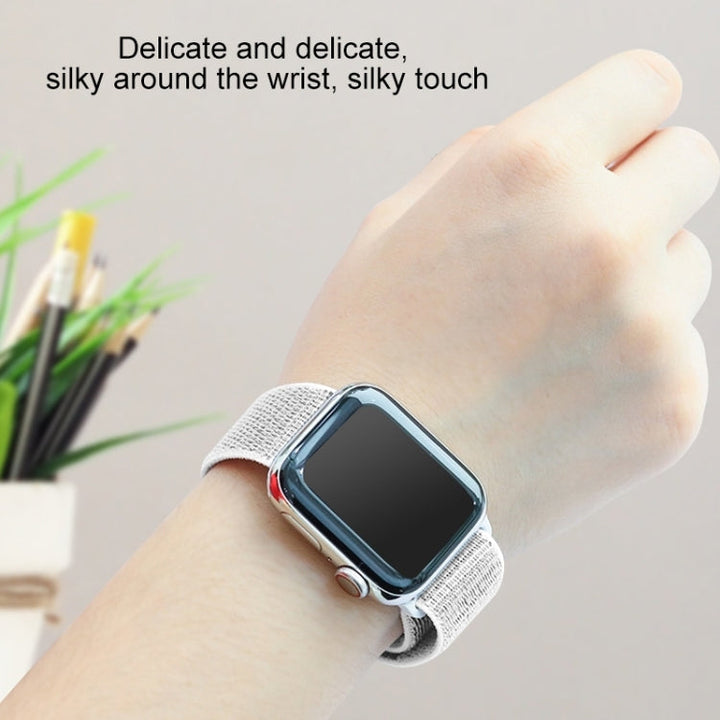 Lisslune | For Apple Watch Apple Watch Ultra 49mm & Watch Ultra 2 49mm / Series 9 & 8 & 7 45mm / SE 3 & SE 2 & 6 & SE & 5 & 4 44mm / 3 & 2 & 1 42mm Mutural Nylon Band (Charcoal Color)