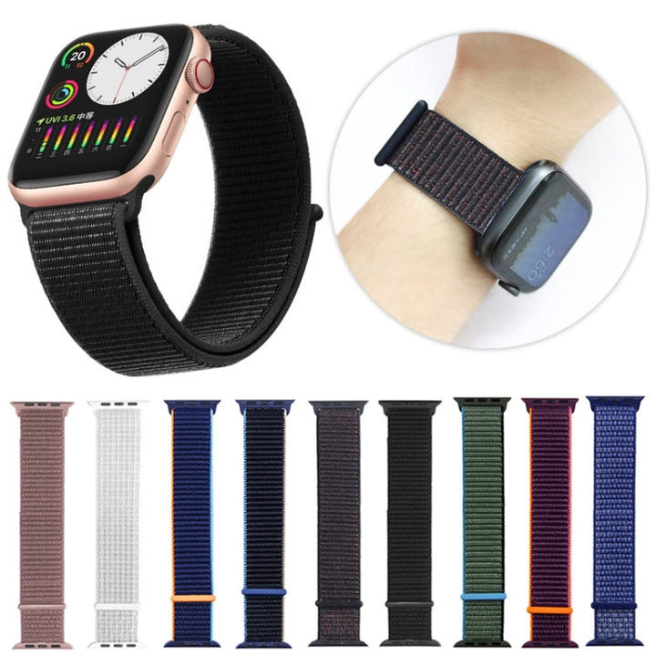 Lisslune | For Apple Watch Apple Watch Ultra 49mm & Watch Ultra 2 49mm / Series 9 & 8 & 7 45mm / SE 3 & SE 2 & 6 & SE & 5 & 4 44mm / 3 & 2 & 1 42mm Mutural Nylon Watch Band (White)