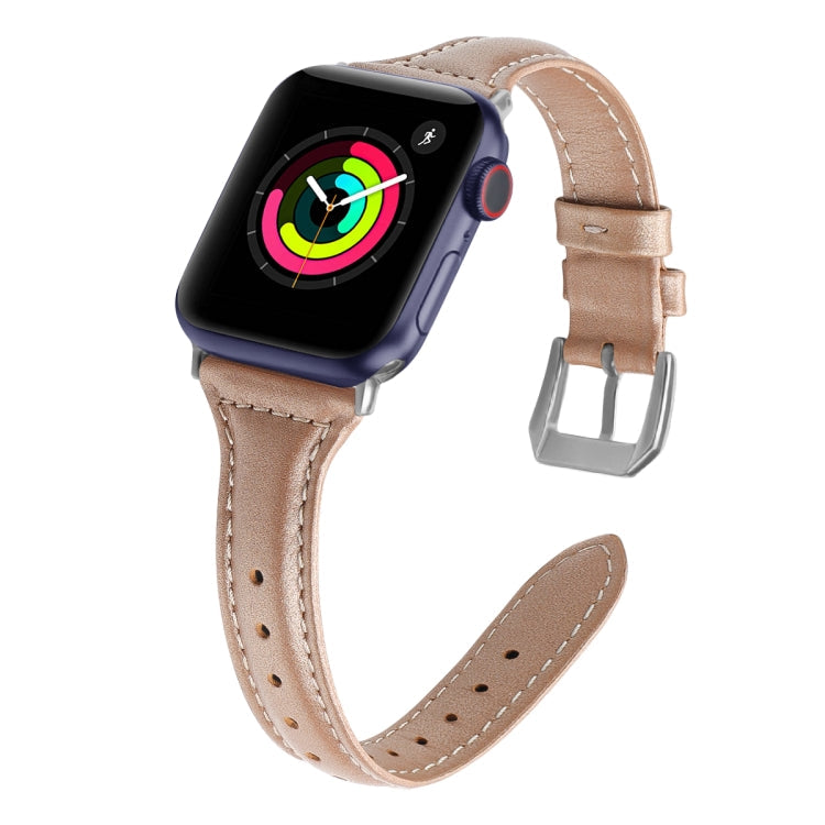 Lisslune | Leather Watch Strap for Apple Watch Ultra 49mm & Watch Ultra 2 49mm / Series 9 & 8 & 7 45mm / SE 3 & SE 2 & 6 & SE & 5 & 4 44mm / 3 & 2 & 1 42mm (Rose Gold)
