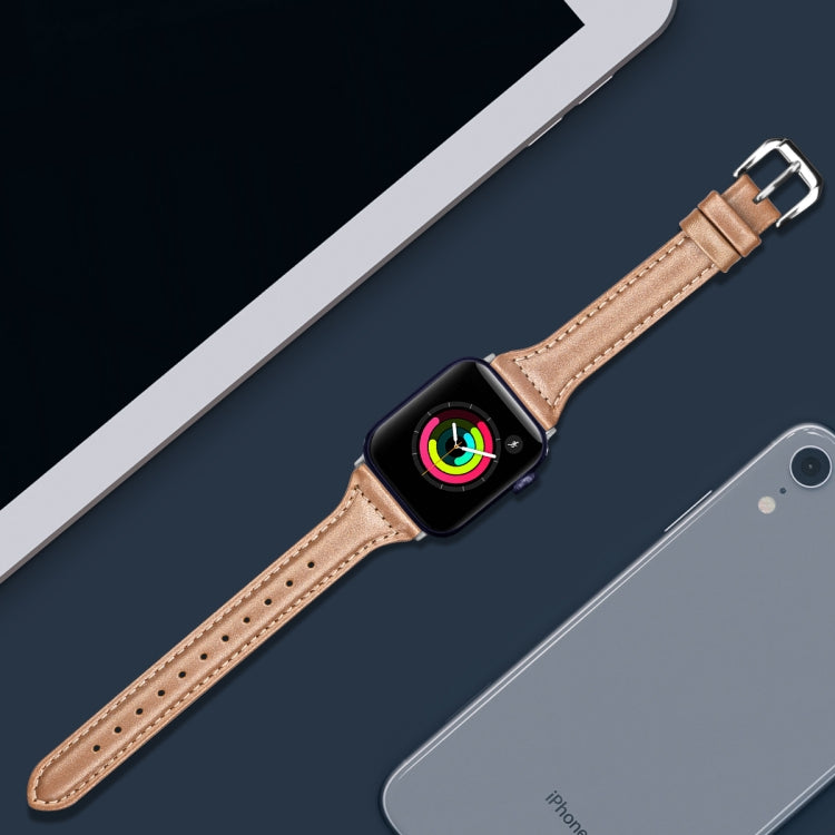 Lisslune | Leather Watch Strap for Apple Watch Ultra 49mm & Watch Ultra 2 49mm / Series 9 & 8 & 7 45mm / SE 3 & SE 2 & 6 & SE & 5 & 4 44mm / 3 & 2 & 1 42mm (Rose Gold)