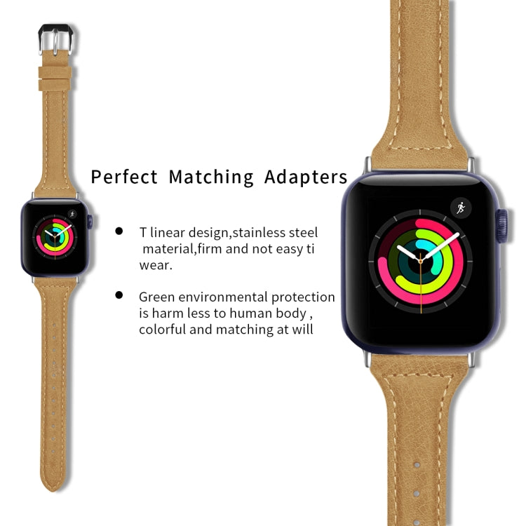 Lisslune | Leather Watch Strap for Apple Watch Ultra 49mm & Watch Ultra 2 49mm / Series 9 & 8 & 7 45mm / SE 3 & SE 2 & 6 & SE & 5 & 4 44mm / 3 & 2 & 1 42mm (Light Brown Waxed Leather)