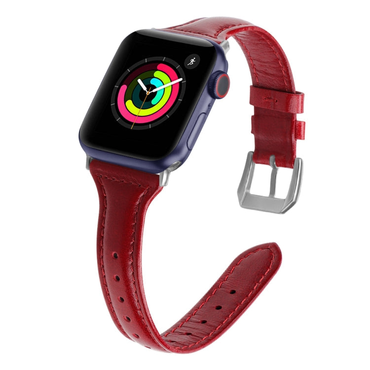 Lisslune | Leather Bracelet for Apple Watch Ultra 49mm & Watch Ultra 2 49mm / Series 9 & 8 & 7 45mm / SE 3 & SE 2 & 6 & SE & 5 & 4 44mm / 3 & 2 & 1 42mm (Tree Cream Red)