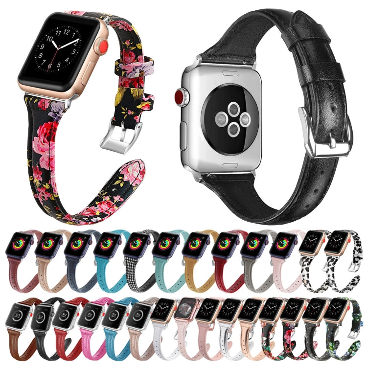 Lisslune | Leather Watch Strap for Apple Watch Ultra 49mm & Watch Ultra 2 49mm / Series 9 & 8 & 7 45mm / SE 3 & SE 2 & 6 & SE & 5 & 4 44mm / 3 & 2 & 1 42mm (Rose Gold)