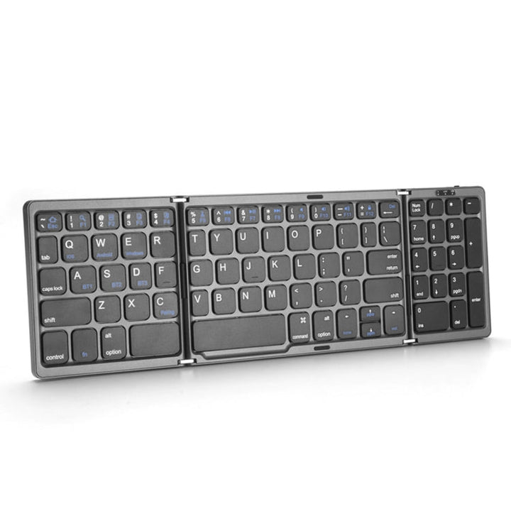 Lisslune | B089 Bluetooth foldable keyboard with numeric keypad (Gray)